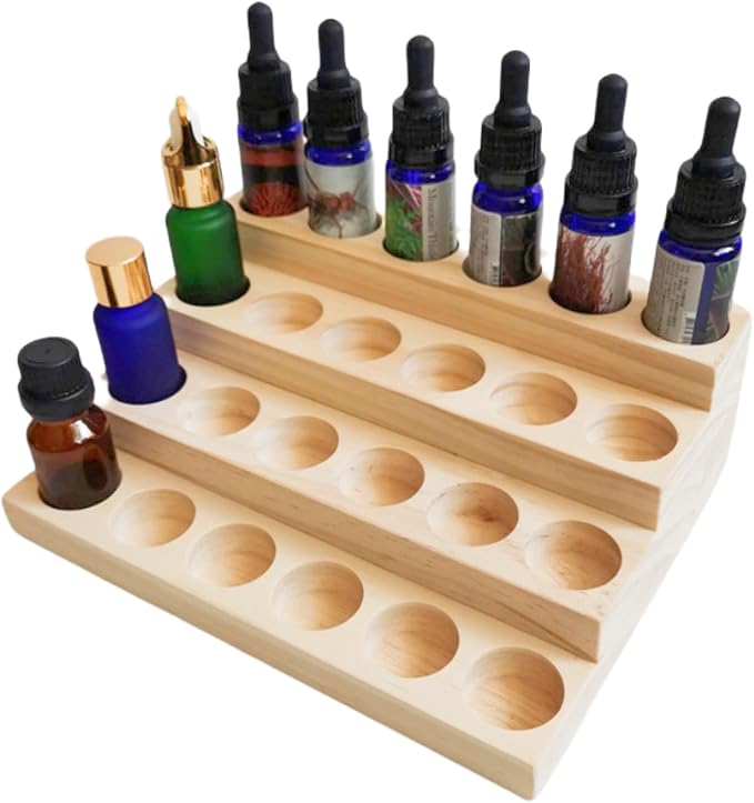 Essential Oil Display Stand 4 Tier Essential Oil Holder Solid Wood Essential - Image 7