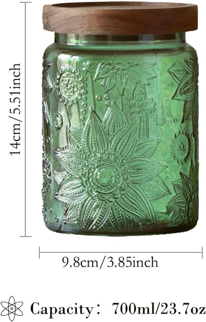 ANSQU Vintage 23.7oz Glass Storage Jar - Image 2