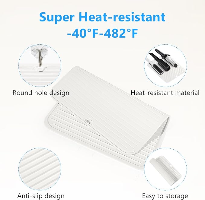 Quccefods Heat Resistant Mat Large Silicone Hot Hair Tools Mat - Image 2