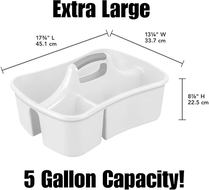 Extra Large 5 Gal Divided Cleaning Caddy Organizer - Image 3