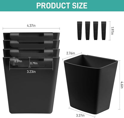 5 Pack Hanging Cup Holders, Space Saving Hanging Storage Basket Pencil Holder - Image 7