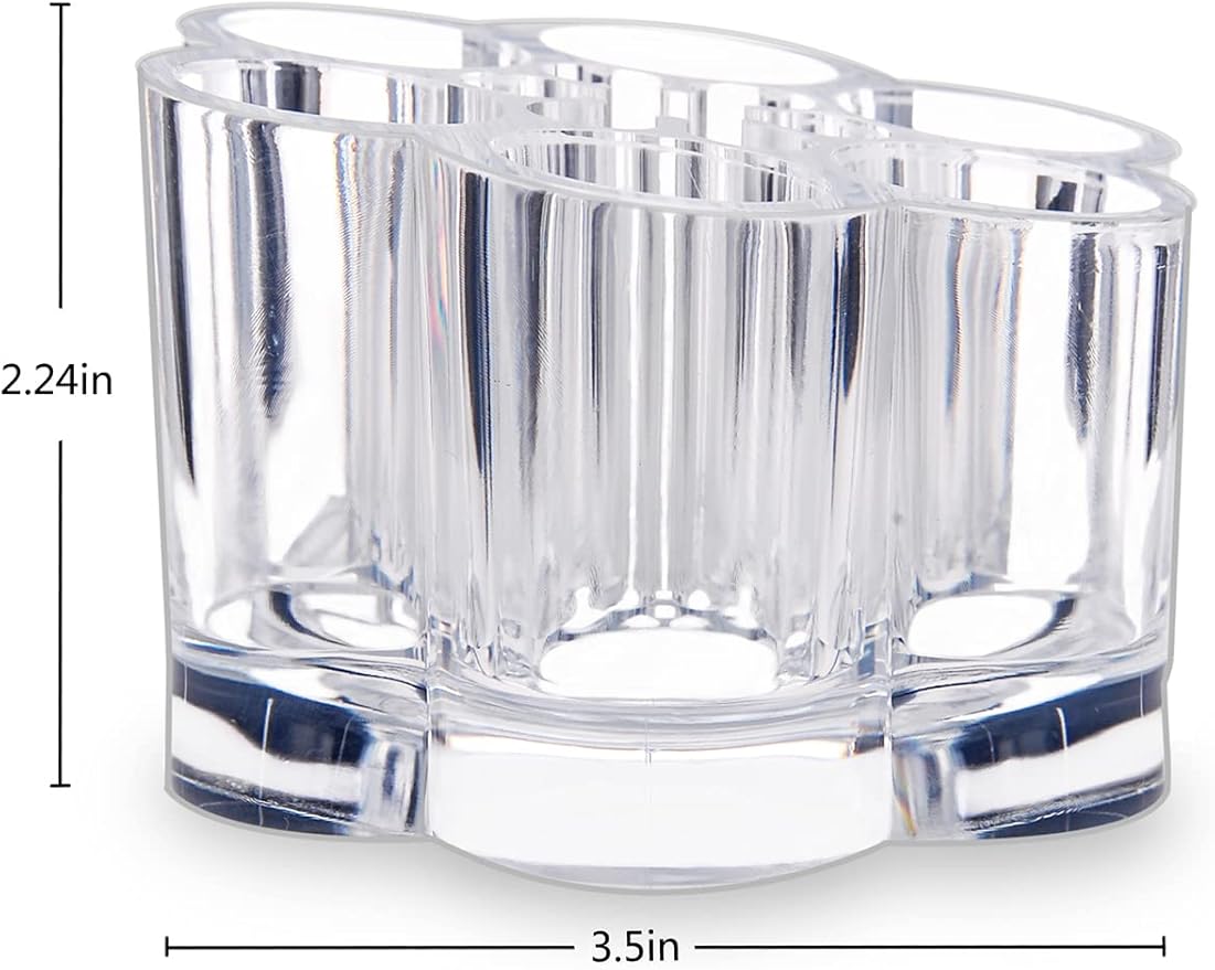 MOSIKER Acrylic Lipstick Holder, Small Flower Clear Compact Chapstick Lip Gloss - Image 2