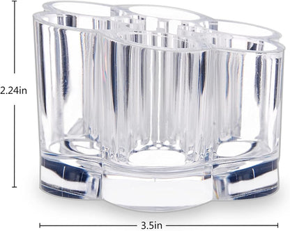 MOSIKER Acrylic Lipstick Holder, Small Flower Clear Compact Chapstick Lip Gloss - Image 2