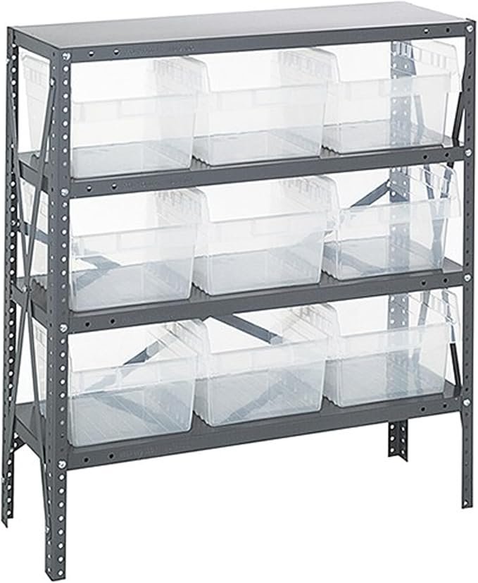 Quantum Storage Systems 1239-SB809CL Solid Heavy Duty 4 Shelves 9 Store-MAX by QuantumStorageSystems