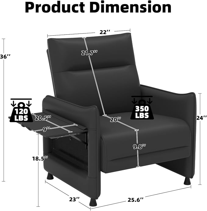 Upholstered Accent Sofas Set of 2, Modern Faux Leather Sofa Chairs - Image 2