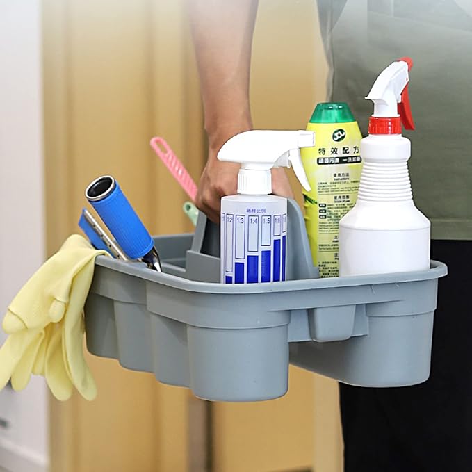 6-Pack Plastic Caddy for Cleaning Products, Caddy - Image 4