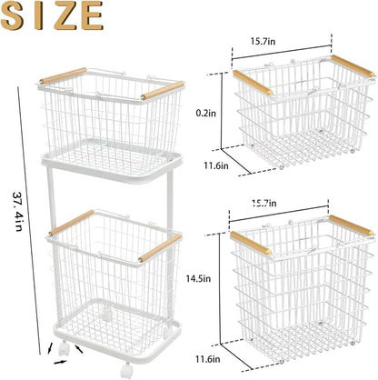 Large Laundry Baskets, Dirty Clothes Hamper - Image 2