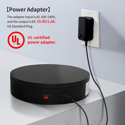 15.8In Remote Motorized Electric Turntable Rotating Display Stand Rotating - Image 9