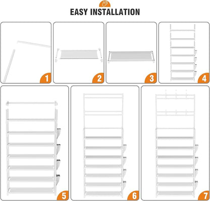 OYREL Shoe Rack 7 Tier Shoe Organizer Storage 21-28 Pairs | Closet Shoes Rack - Image 6