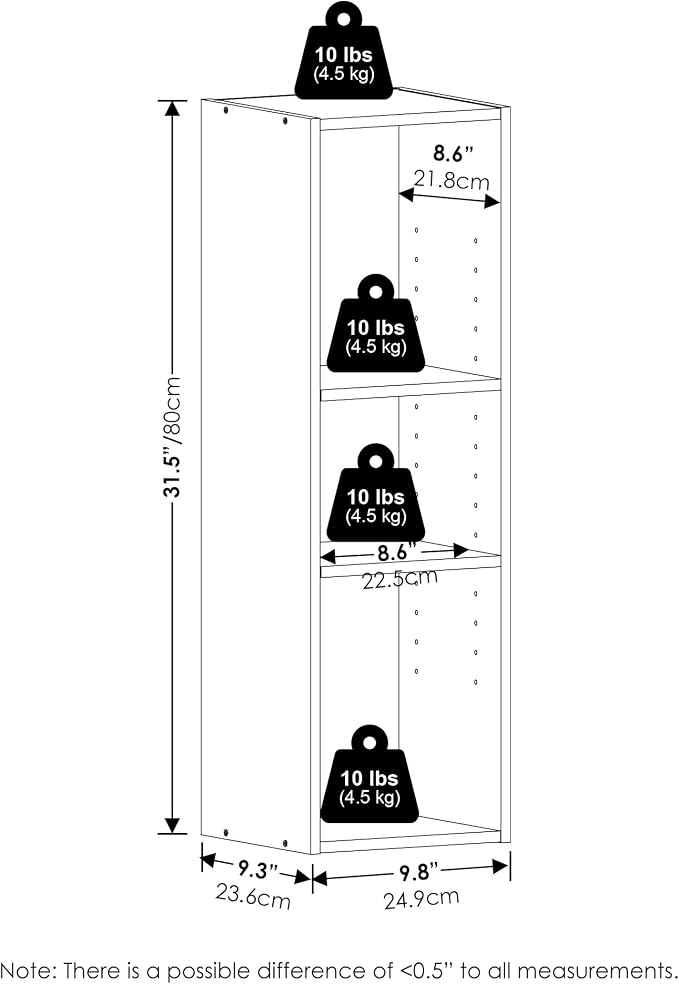 Furinno Reed 3-Tier Closet Organizers and Storage, Closet Organizer, Open Shelf - Image 2