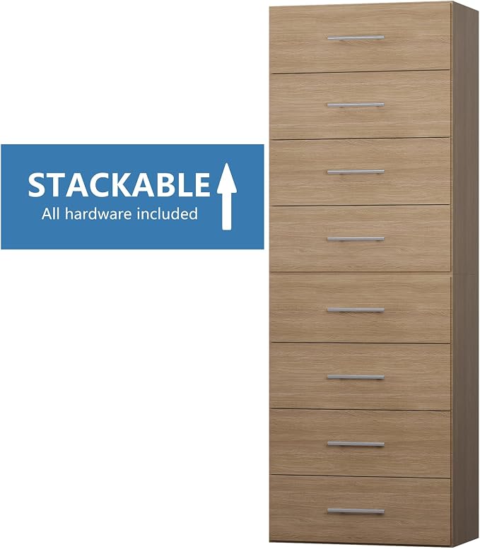 4 Drawer Short Tower Closet Unit, Modular Closet System, Wood Closet System - Image 5