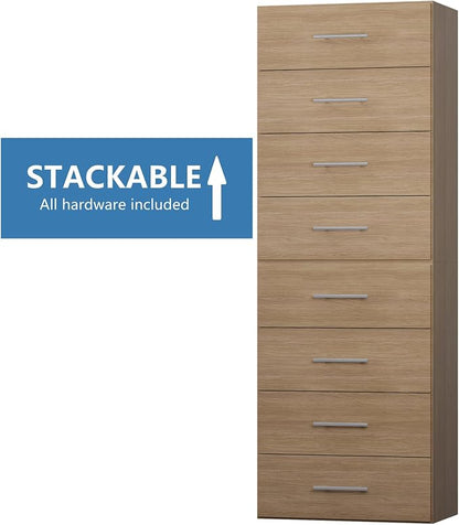 4 Drawer Short Tower Closet Unit, Modular Closet System, Wood Closet System - Image 5