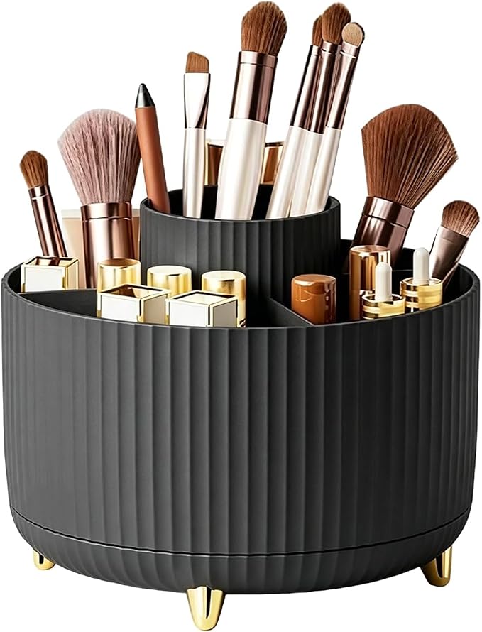360°Rotating Makeup Brush Holder Organizer, Spinning Skincare Storage Carousel by Unknown