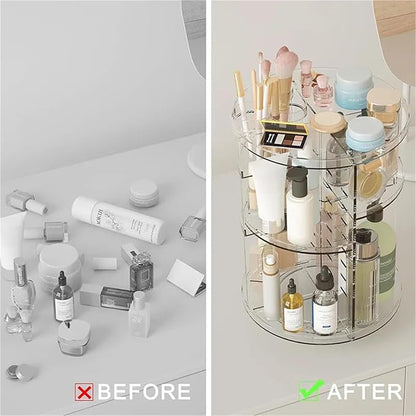 Rotating Makeup Organizer, Cosmetic Display Case - Image 4