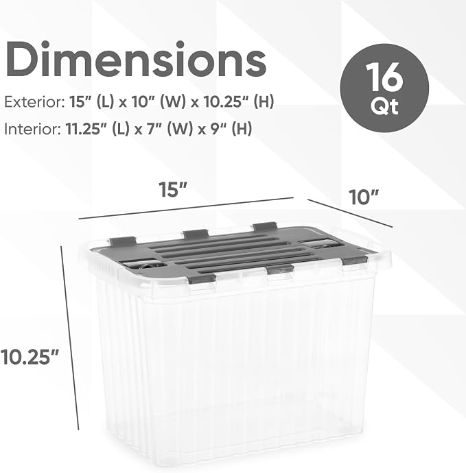 Superio 6-Pack Clear Storage Bins - Image 2