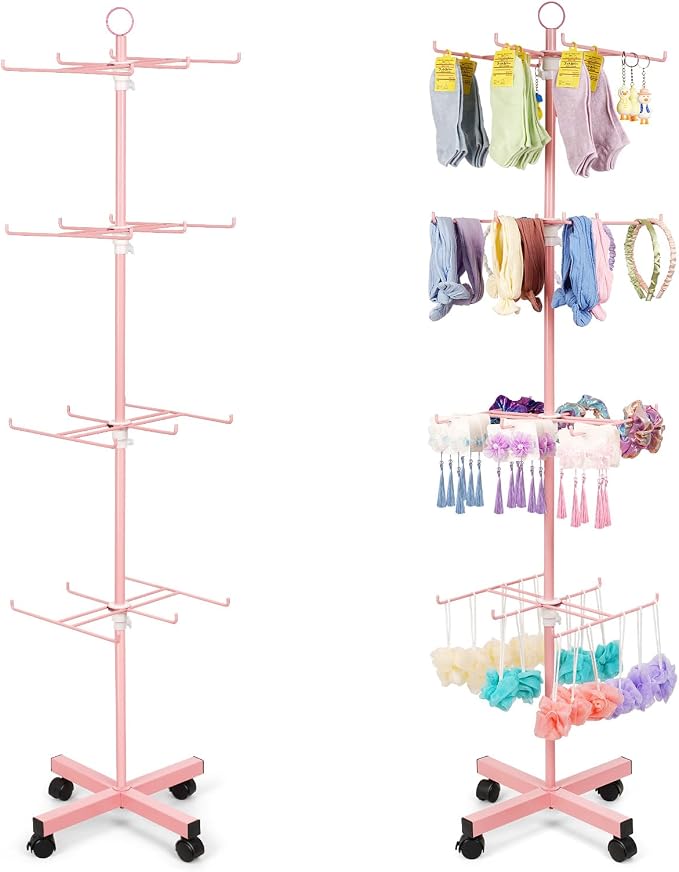 Retail Display Stand Rotating Display Stand 4 Tier Spinning Display Stand by Flenpptly