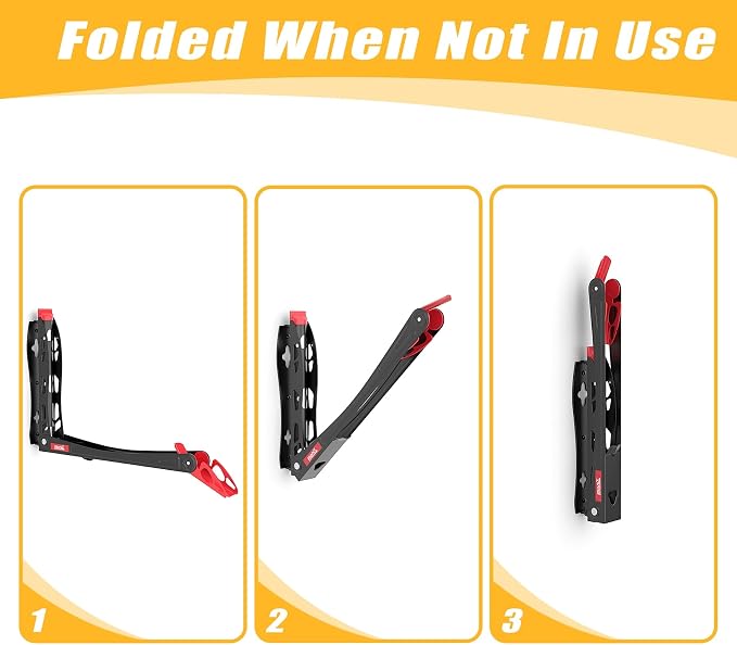 TORACK BIKEPAL No Lifting Swivel Bike Racks, Space Saving Wall Mounted Bike - Image 8
