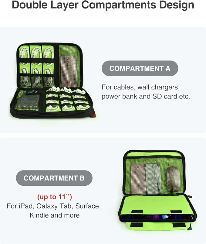 Luxtude Electronic Organizer Travel Case Large, Cord Organizer Travel, Large - Image 3