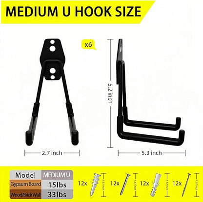 6 Pack Garage Hooks Heavy Duty - Image 2