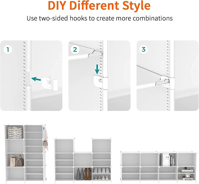 AWTATOS 8 Tiers Shoe Rack Organizer, 32 Pair Shoe Storage Cabinet - Image 6