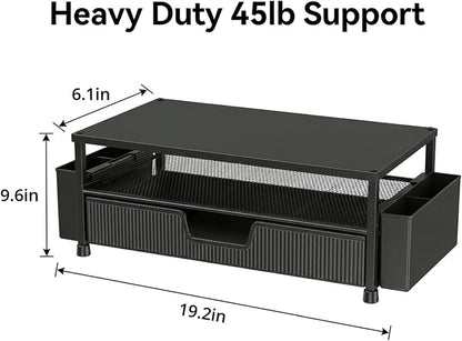 ECOLOVI Desk Organizer and Accessories, 2-Tier Computer Monitor Stand Rise - Image 2