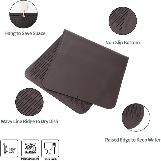 Silicone Dish Drying Mat for Multiple Usage, Easy clean, Eco-friendly, - Image 3