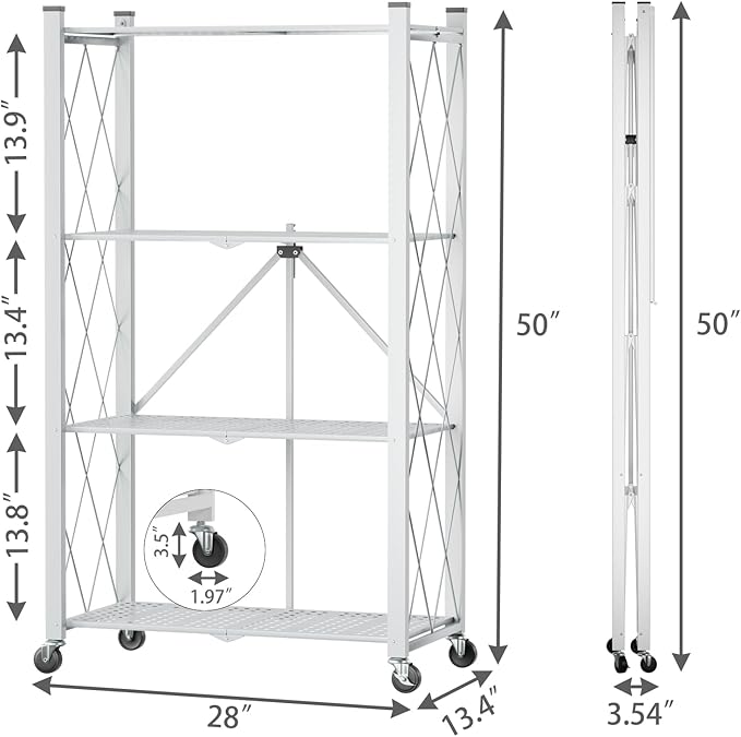 4 Tier Foldable Storage Shelf - Image 4