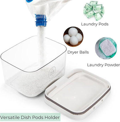 Tlence 94 OZ/2.8L Laundry Pods Container, One-Press Lid Laundry Powder Holder - Image 5