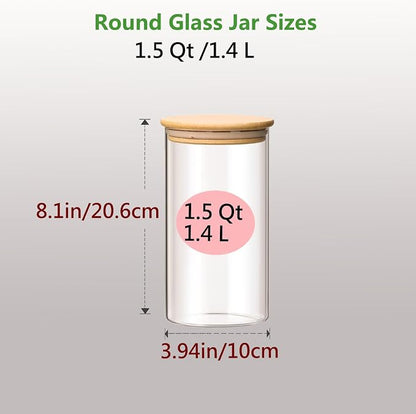 1.5 Qt Round Glass Storage Containers - Image 2
