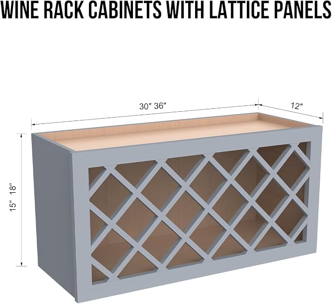 Solid Wood RTA Wine Bottle Rack Wall Cabinet - Image 3