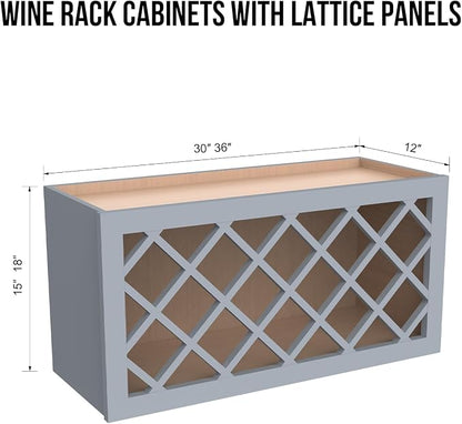 Solid Wood RTA Wine Bottle Rack Wall Cabinet - Image 3