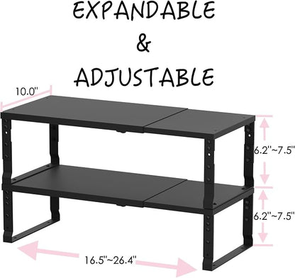 Adjustable Metal Shelving Unit, Stackable & Expendable Storage Rack - Image 3