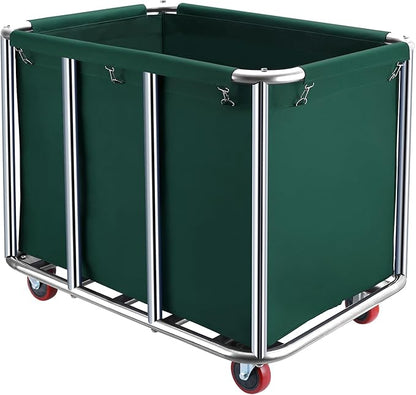 Commercial Laundry Cart with Wheels, 11.35 Bushel Commercial Laundry Hamper by SOUTHHELP