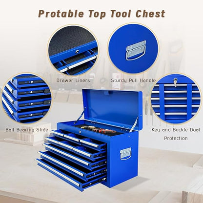 13-Drawer Double Doors Handle Rolling Tool Chest, 2 in 1 Detachable Rolling - Image 4