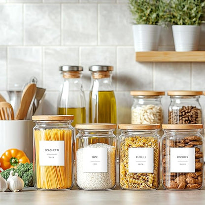 288 Pantry Labels for Food Containers, Preprinted Minimalist Waterproof - Image 6
