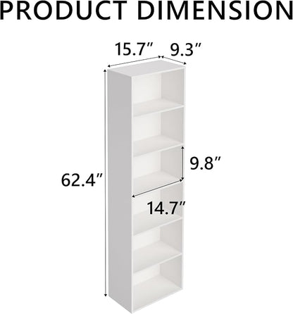 Wooden 6 Cube Storage Organizer, 6 Tier Closet Organizers Storage Cubes Display - Image 3
