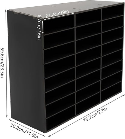 24 Compartments Literature Organizer, Desktop File Sorter Mail Center Paper - Image 8