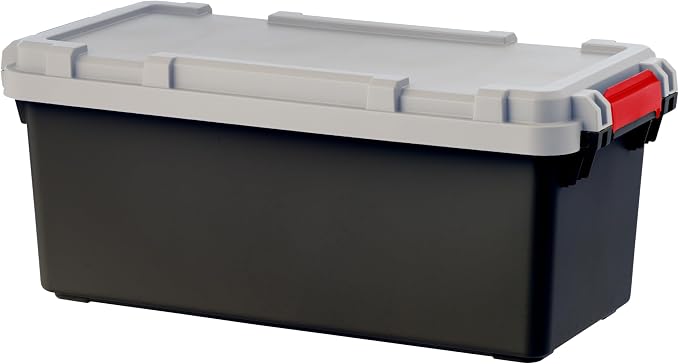 IRIS USA 2 Pack TrailBox, 15 Gallon Lockable Storage Trunk Box, Truck Bed Bin - Image 2