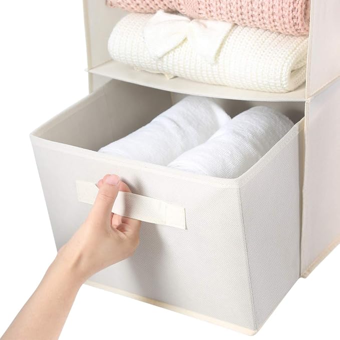 MAX Houser 4-Shelf Hanging Closet Organizer, Space Saver, Cloth Hanging Shelves - Image 5