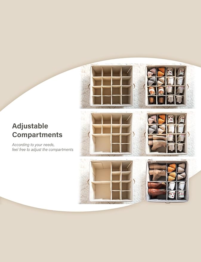 StorageWorks Shoe Organizer for Closet, Fits up to 24 Pairs, Shoe Cubby Storage - Image 4
