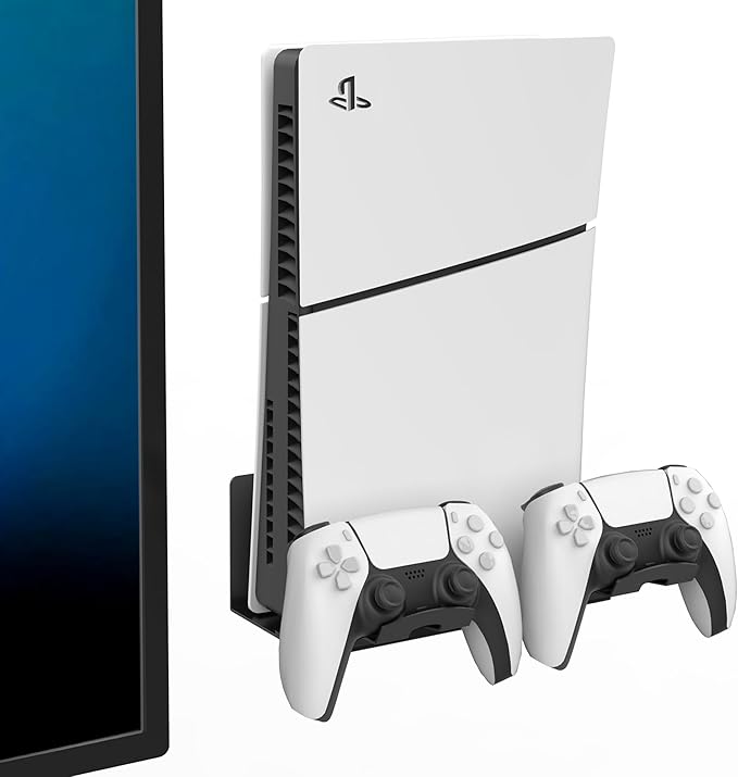 Monzlteck Universal Game Console Wall Mount + 2 Controller Holders, Compatible by Monzlteck