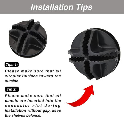 48 Pieces Cube Connectors Plastic Storage Wire Cube Organizer ABS Connectors - Image 4