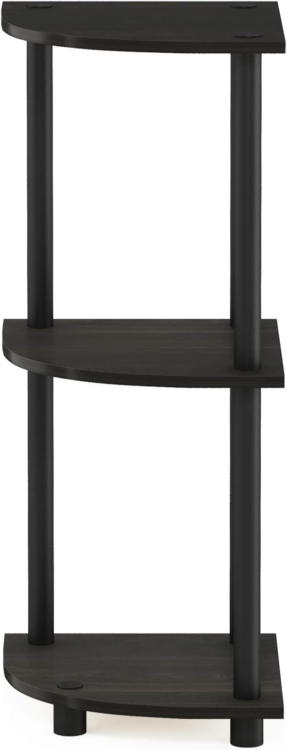 Furinno TURN-N-TUBE Corner Shelf, 3-Tier Corner Bookshelf, Display Storage - Image 7