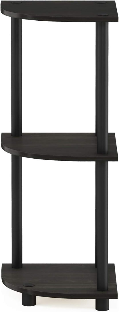 Furinno TURN-N-TUBE Corner Shelf, 3-Tier Corner Bookshelf, Display Storage - Image 7