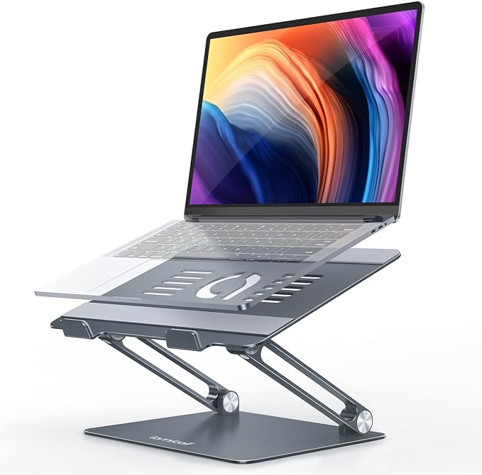 Lamicall Adjustable Laptop Stand, Portable Laptop Riser, Aluminum Laptop Stand by Lamicall