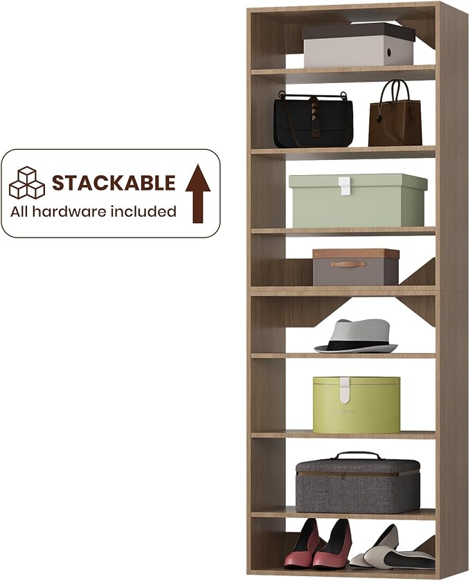 ROOMTEC 25.5" Shelf Short Tower Closet Unit, Modular Closet System - Image 7