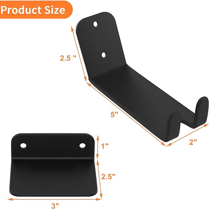 WALMANN 2 Pack Bike Pedal Hanger Wall Mount, Heavy Duty Horizontal Bike Rack - Image 6