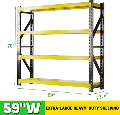 3000LBS Heavy Duty Storage Shelves, 4-Tier Adjustable Garage Organization - Image 3