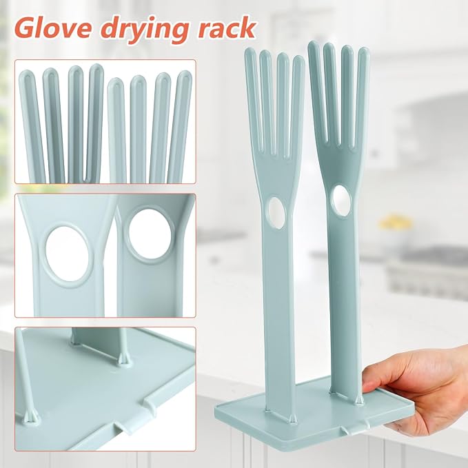 Hemobllo 2-Pack Kitchen Glove Drying Rack 13.38X5.90X4.72In Detachable - Image 5