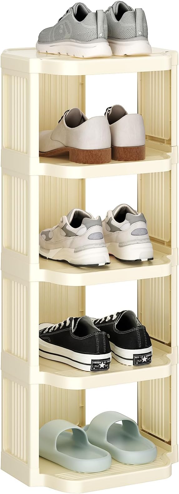 Kitstorack Vertical Shoe Rack: 5 Tiers Stackable Shoe Rack by Kitstorack